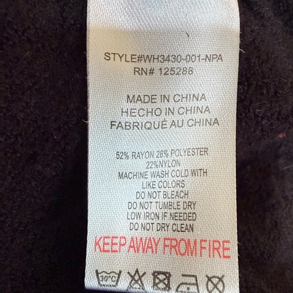 Rae Dunn Black Peace pullover sweater Size Large - Picture 7 of 7